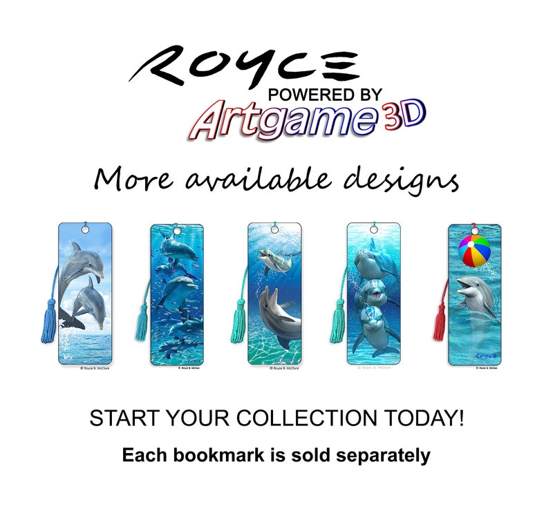 Artgame 3D Royce Bookmarks by Artgame - TOP Designs (Dolphins) - Image 3